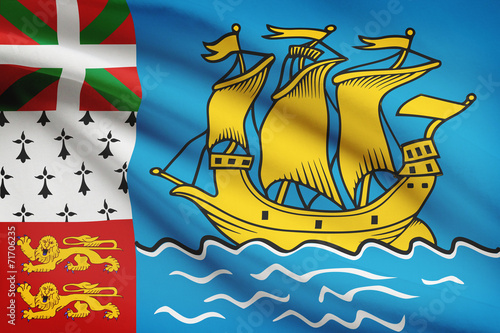 Flag blowing in the wind series - Saint-Pierre and Miquelon