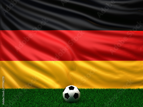 soccer ball with the flag of Germany