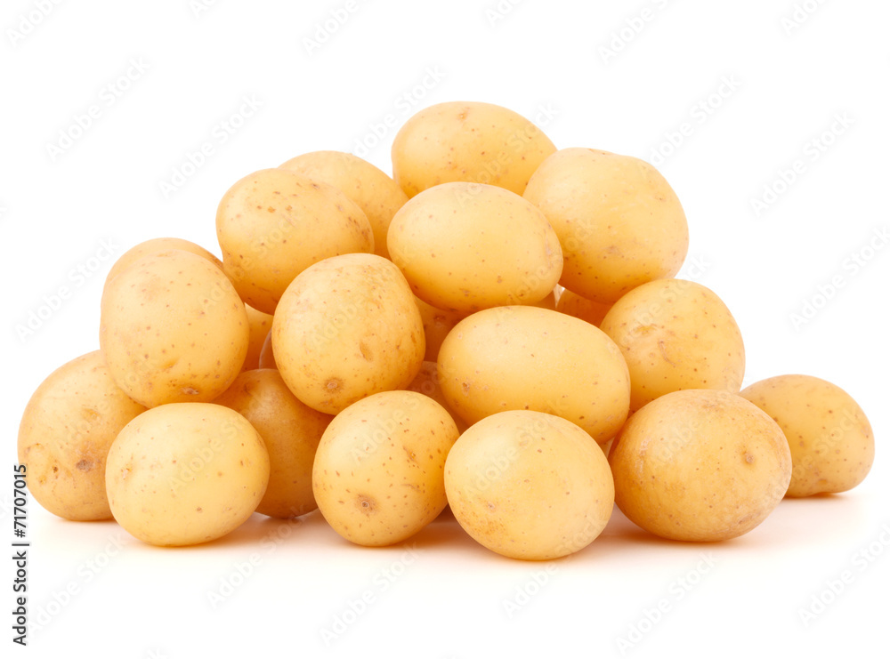 new potato tuber isolated on white background cutout new potato tuber isolated on white background cutout