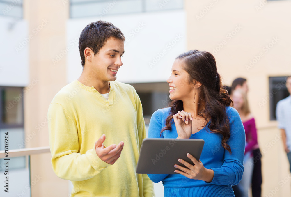 group of smiling students tablet pc computer group of smiling students tablet pc computer