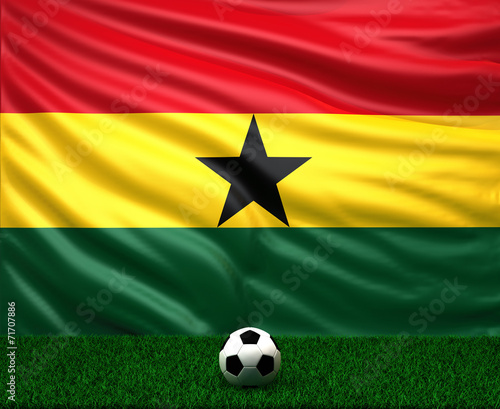 soccer ball with the flag of Ghana