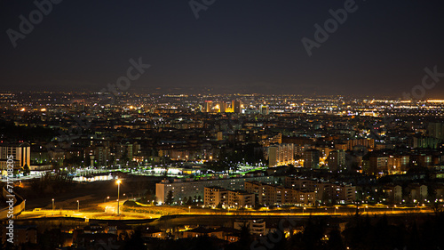 Night view from the hills of Bologna