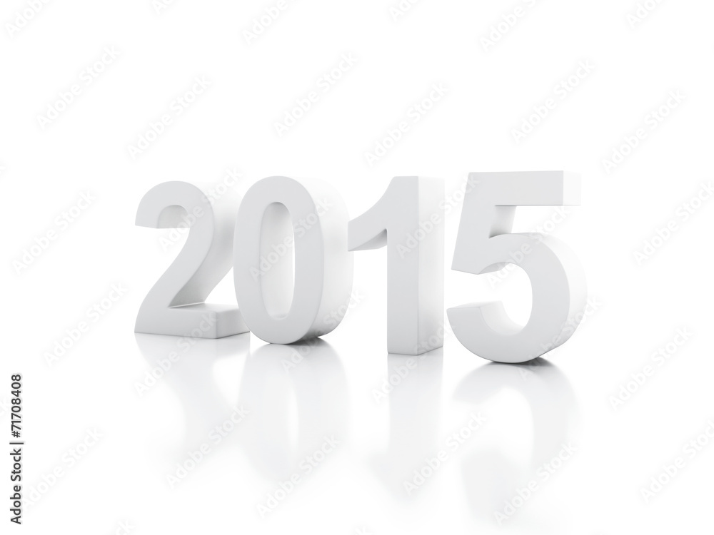 New Year 2015 on white background New Year 2015 on white background