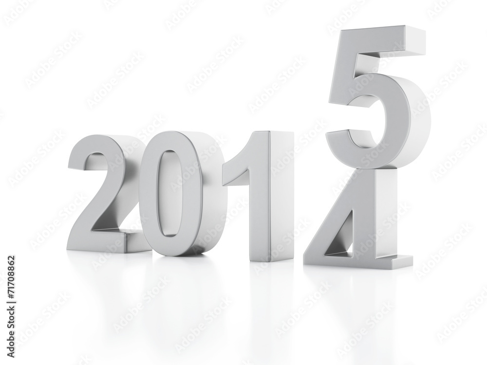 New Year 2015 on white background New Year 2015 on white background