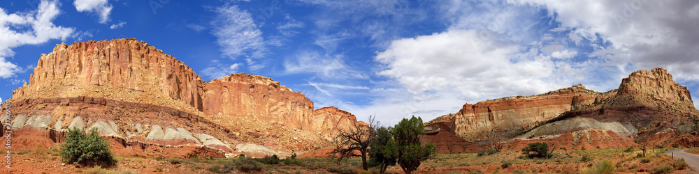 Panoramic View from Grand Wash Road Capitol Reef National Park