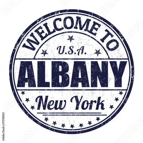 Welcome to Albany stamp