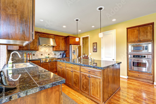 Luxury kitchen room with island