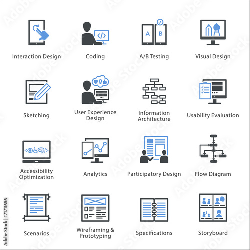 SEO & Usability Icons Set 2 - Bleu Series