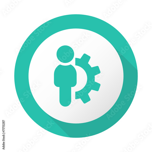 Flat Long Shadow Icon - Vector