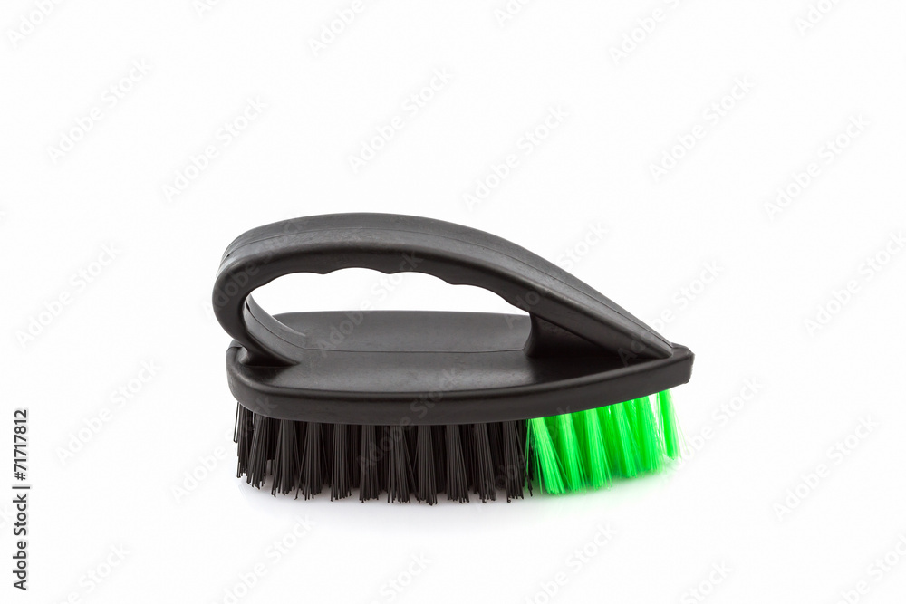 Black cleaning plastic brush.