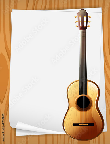 Guitar and paper
