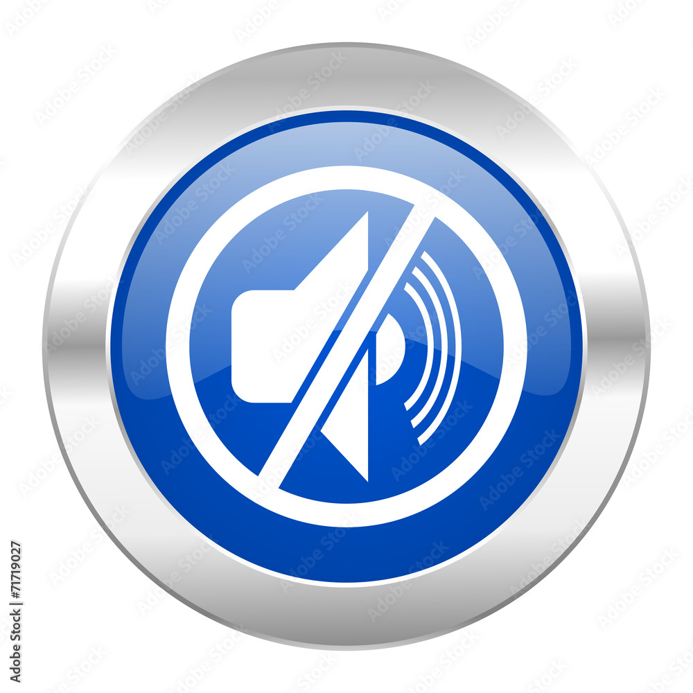 mute blue circle chrome web icon isolated mute blue circle chrome web icon isolated