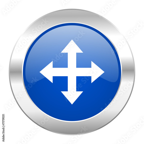 Free Download arrow blue circle chrome web icon isolated - GFXLoad