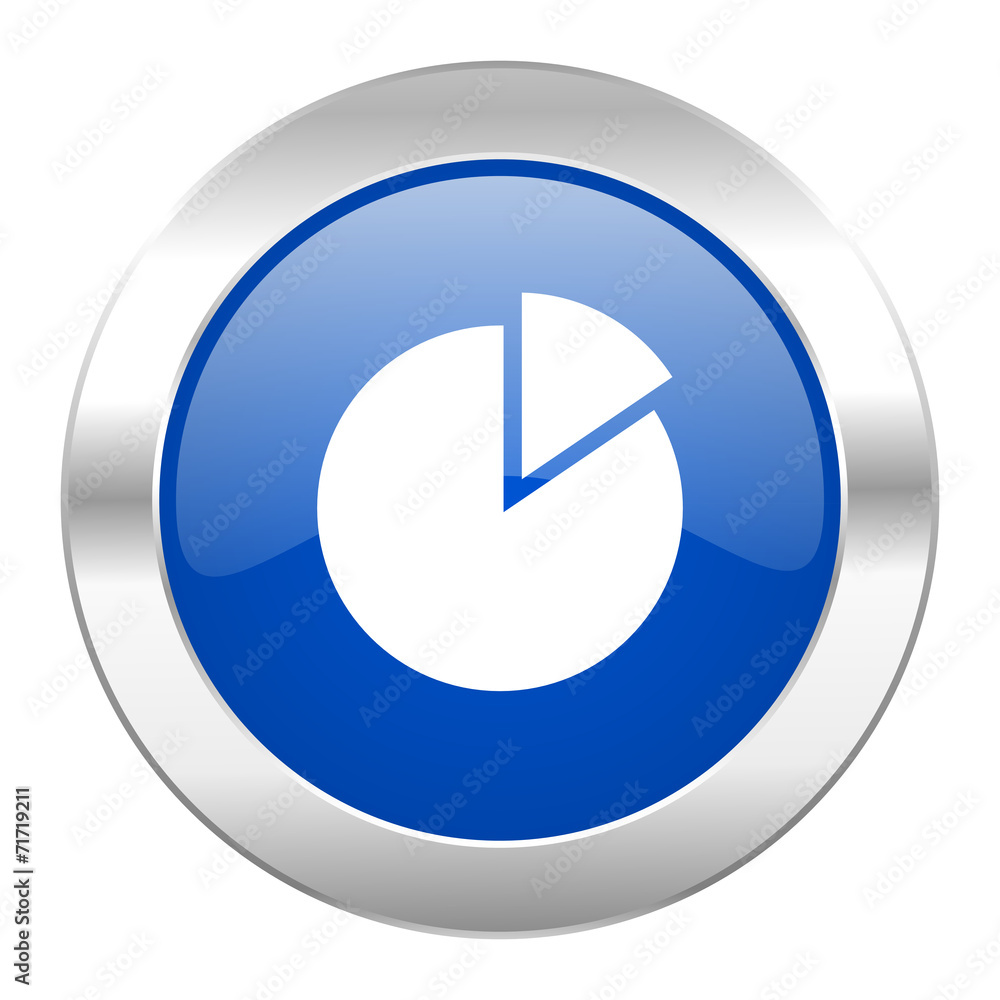 chart blue circle chrome web icon isolated chart blue circle chrome web icon isolated