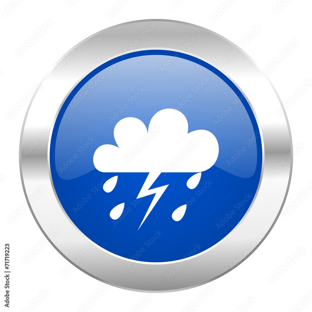storm blue circle chrome web icon isolated storm blue circle chrome web icon isolated