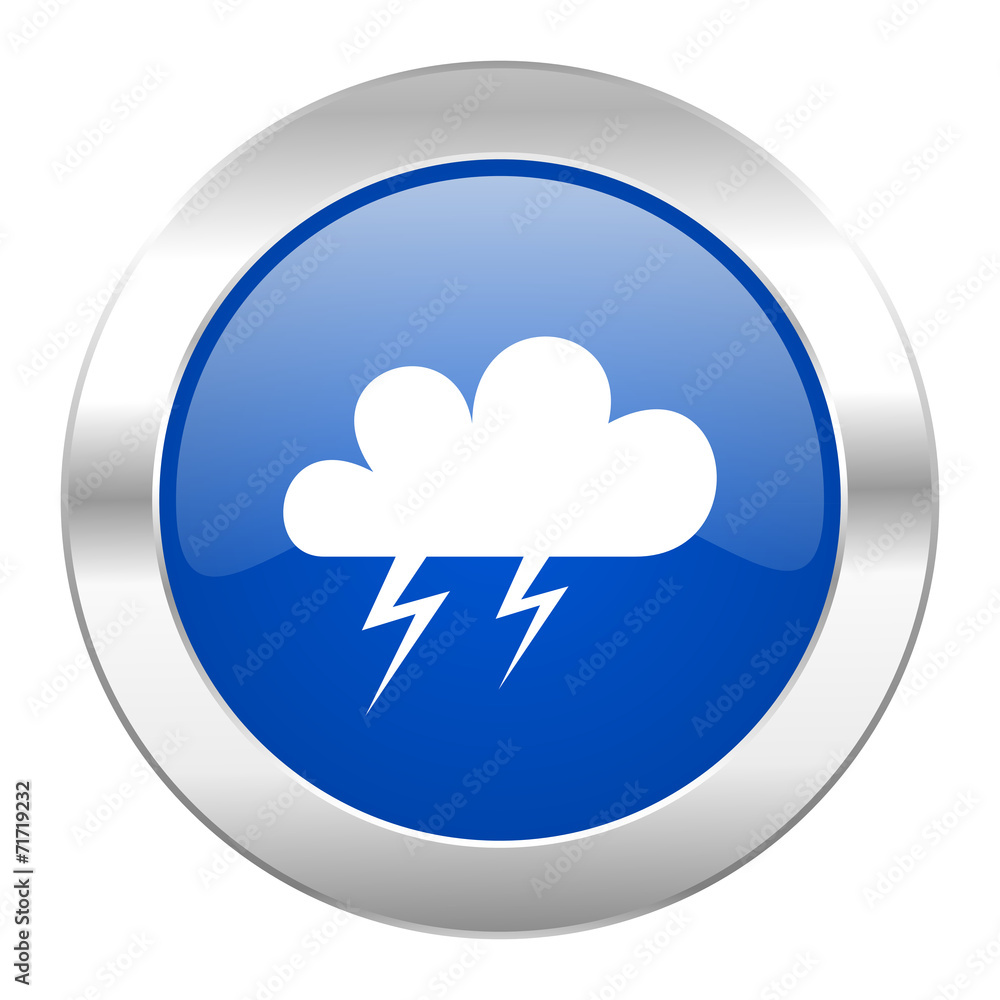 storm blue circle chrome web icon isolated storm blue circle chrome web icon isolated