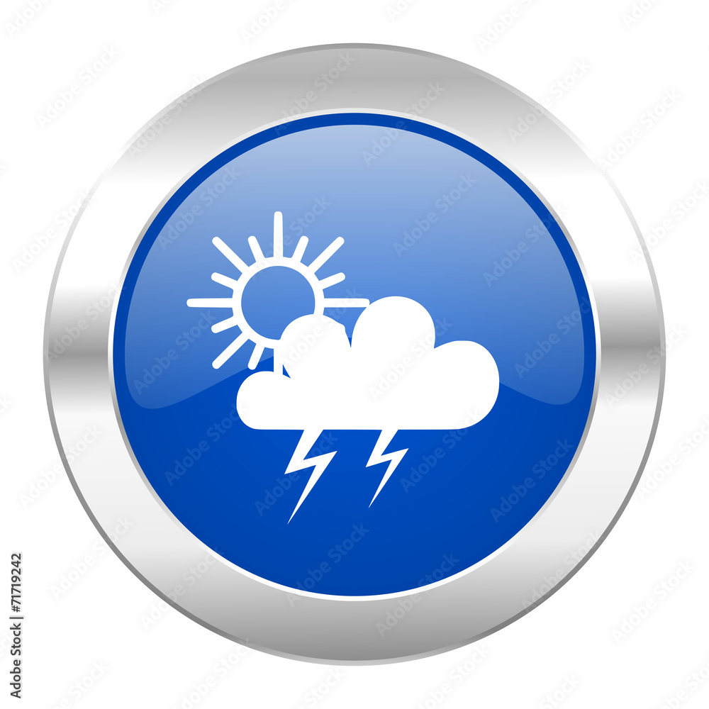 storm blue circle chrome web icon isolated storm blue circle chrome web icon isolated