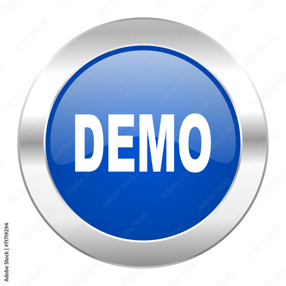 demo blue circle chrome web icon isolated demo blue circle chrome web icon isolated