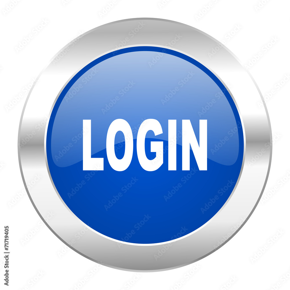 login blue circle chrome web icon isolated login blue circle chrome web icon isolated