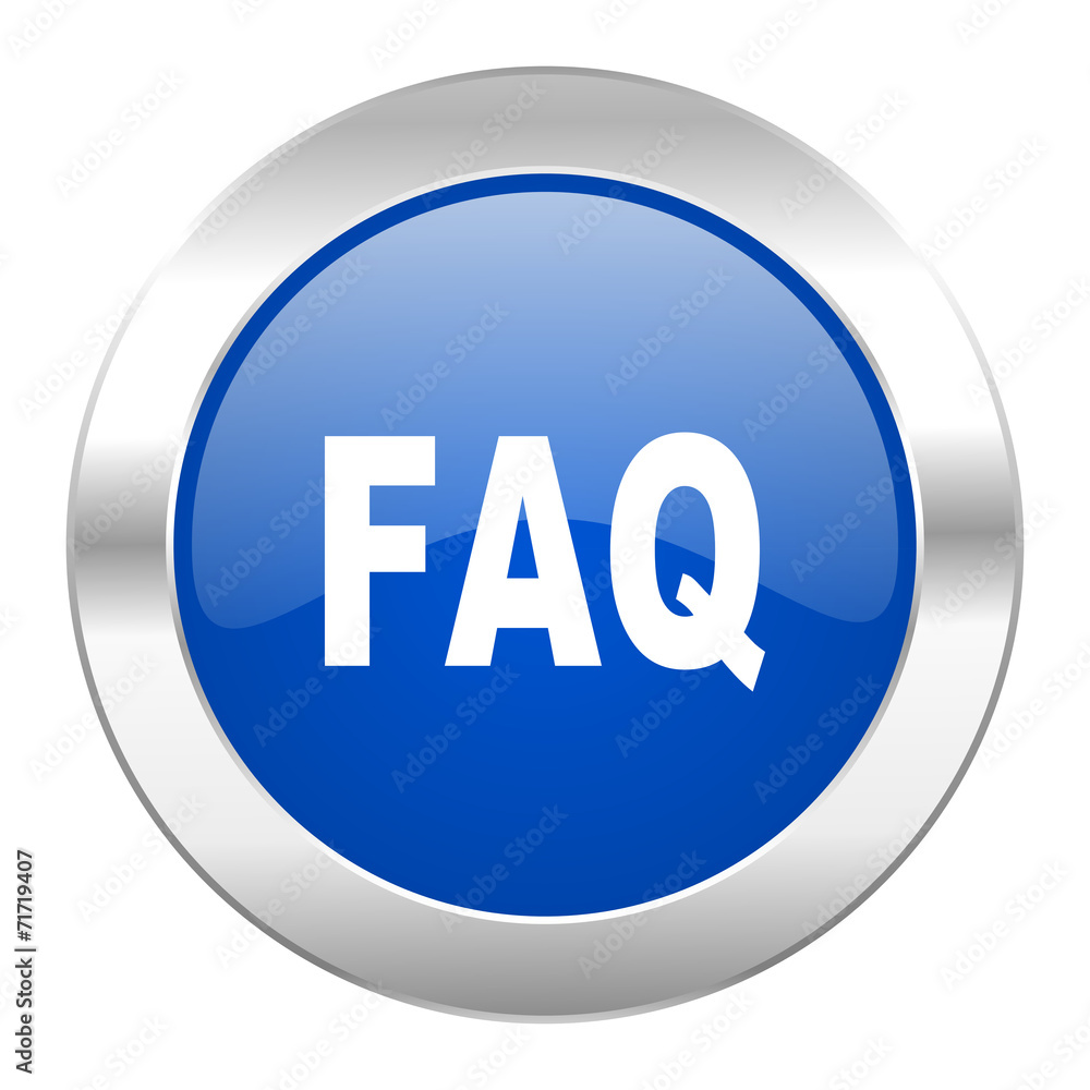 faq blue circle chrome web icon isolated faq blue circle chrome web icon isolated