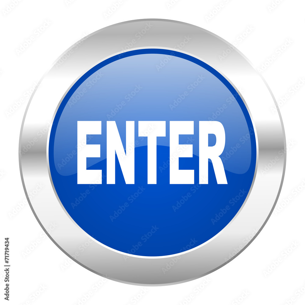 enter blue circle chrome web icon isolated enter blue circle chrome web icon isolated