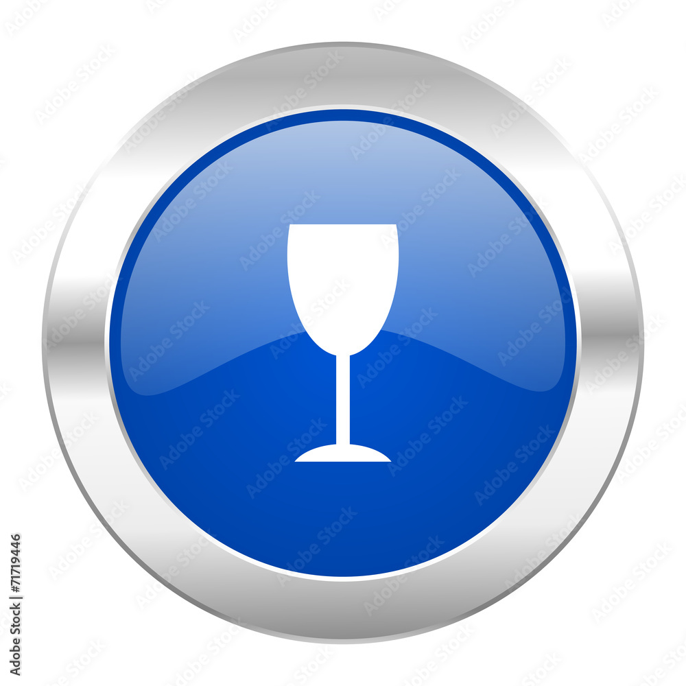 alcohol blue circle chrome web icon isolated alcohol blue circle chrome web icon isolated