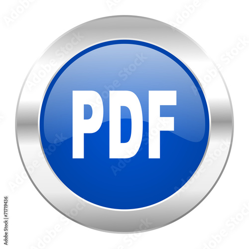 pdf blue circle chrome web icon isolated