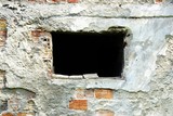 Brocken Brick Wall with Window
