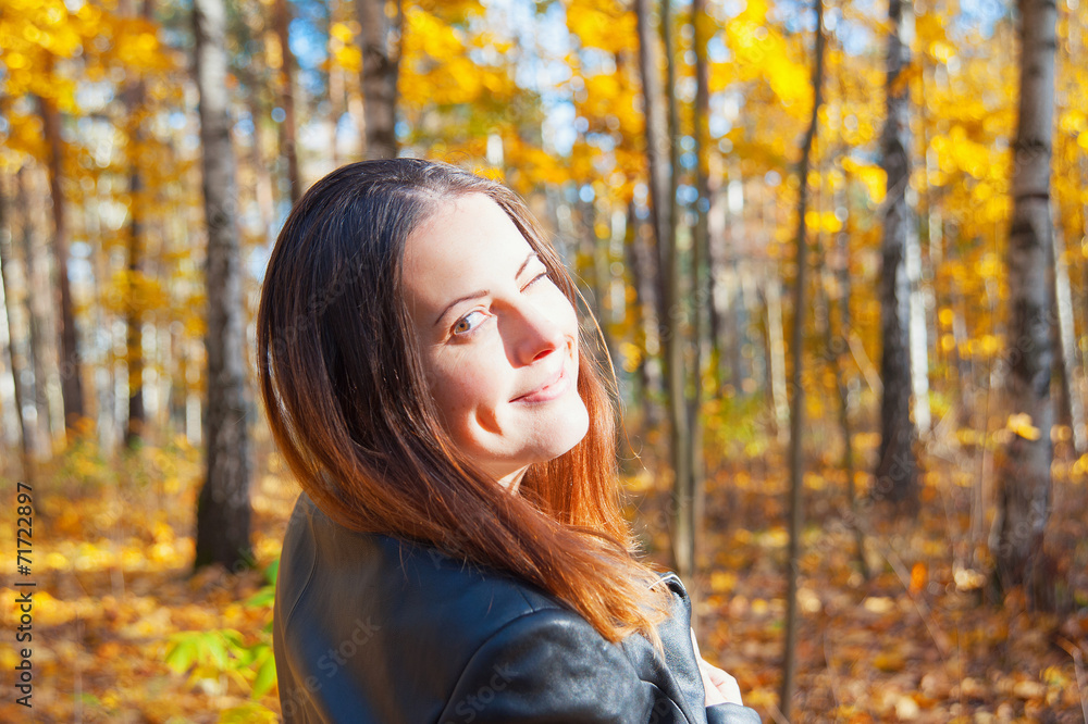Woman enjoying autumn Woman enjoying autumn
