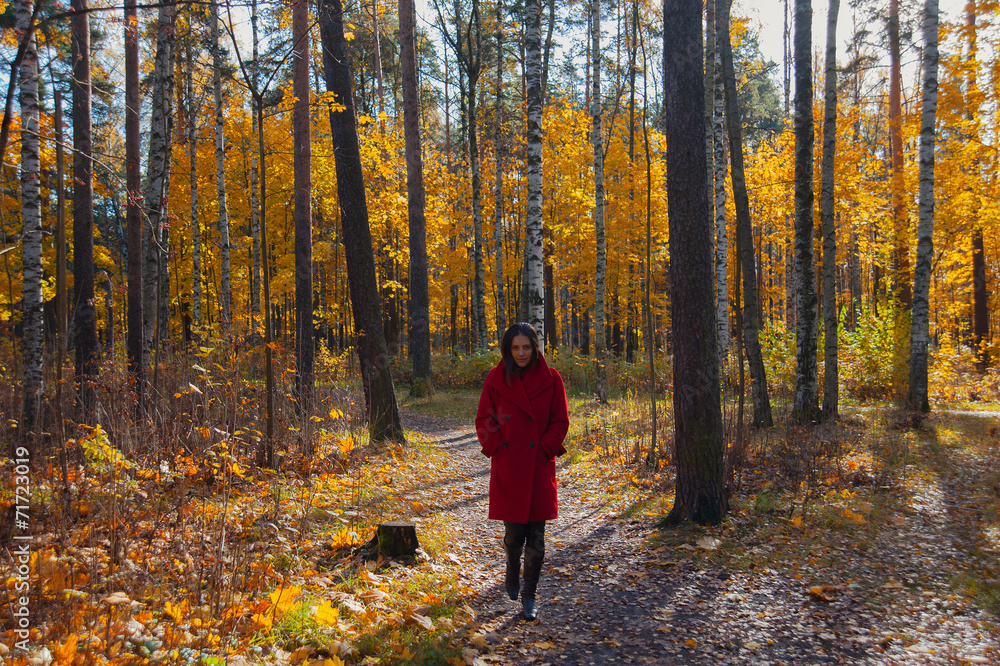 Woman enjoying autumn Woman enjoying autumn