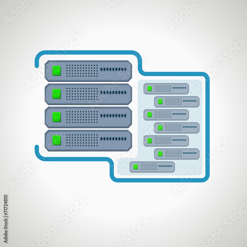 Computer icon Virtual server. design element