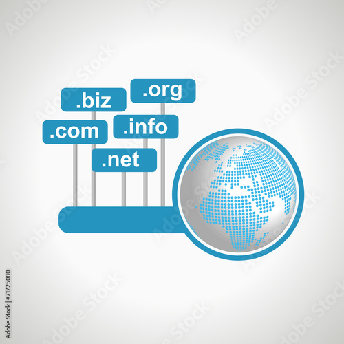 Domain names and internet concept