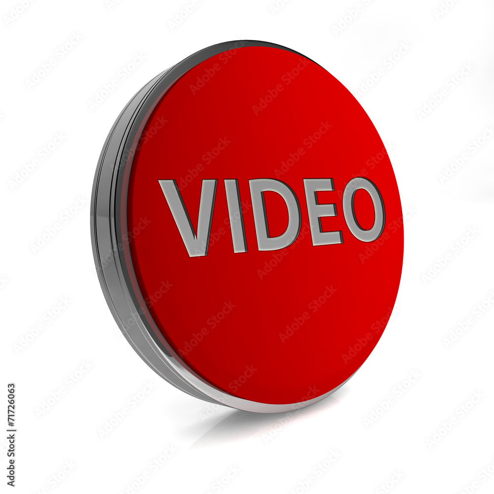 video circular icon on white background