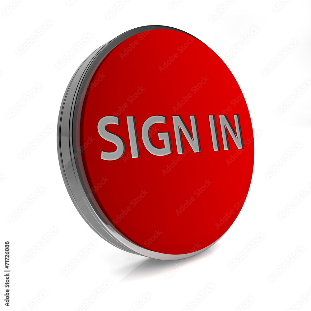 sign in circular icon on white background sign in circular icon on white background