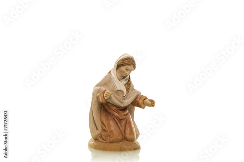 Holzfigur Maria Weihnachtskrippe 