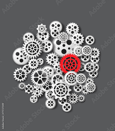 gearwheel mechanism background. Vector illustration