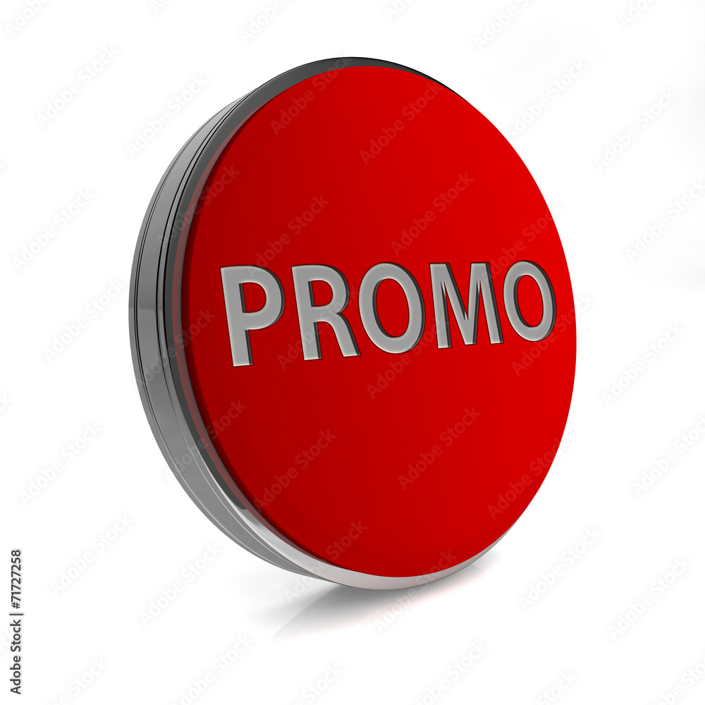 Promo circular icon on white background Promo circular icon on white background