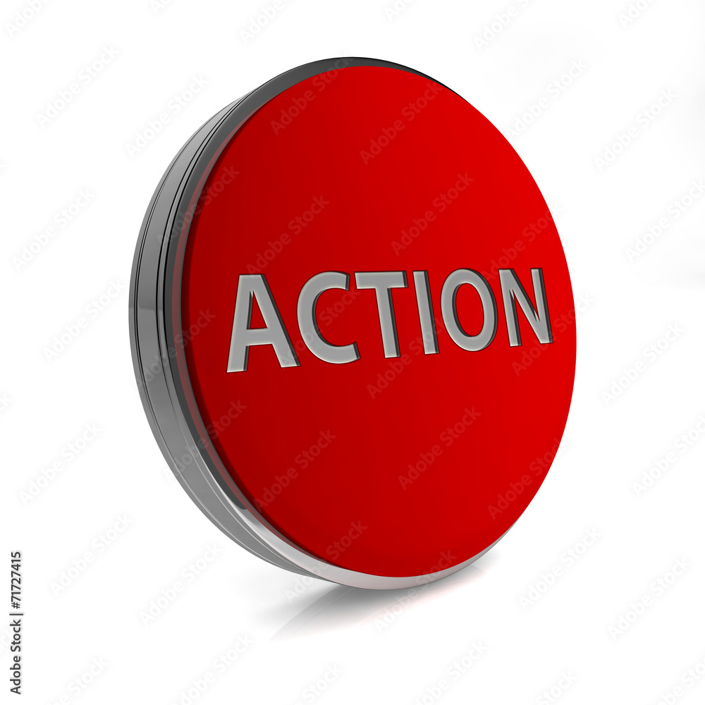 Action circular icon on white background Action circular icon on white background