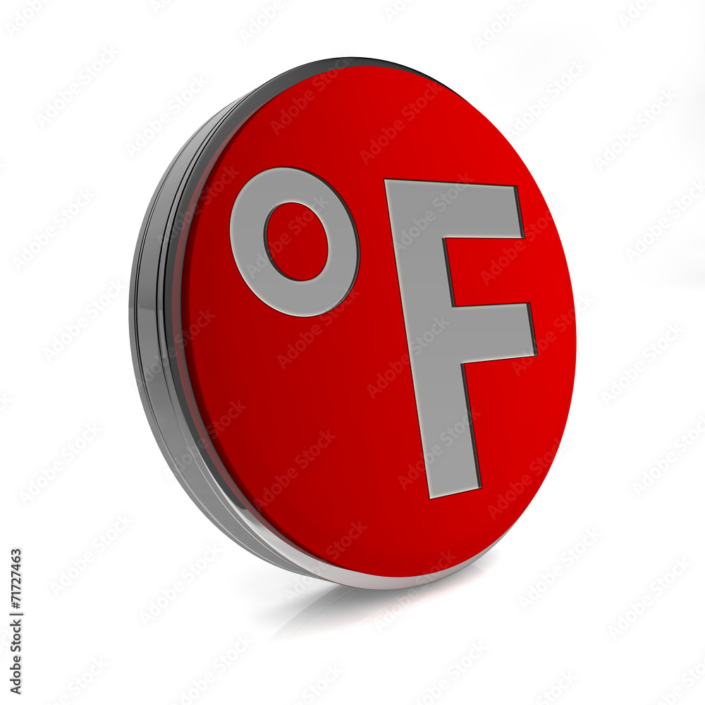 fahrenheit circular icon on white background fahrenheit circular icon on white background