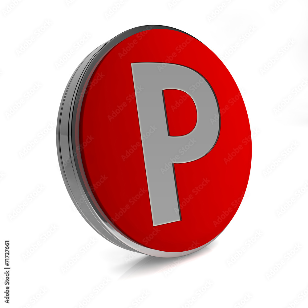Parking circular icon on white background Parking circular icon on white background
