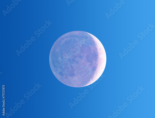 Moon eclipse on a gradient background.