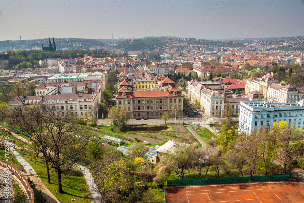 Aerial view of Prague