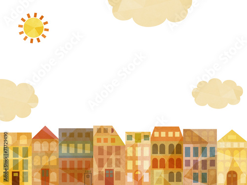 Sunny town (white background)