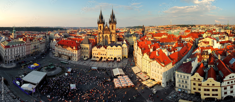 Fototapeta premium Prague square - Panorama of Old Town