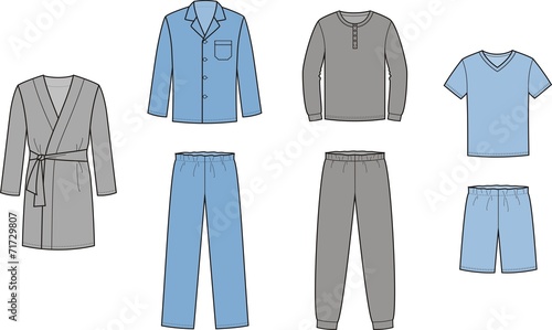 Vector illustration of men's sleepwear