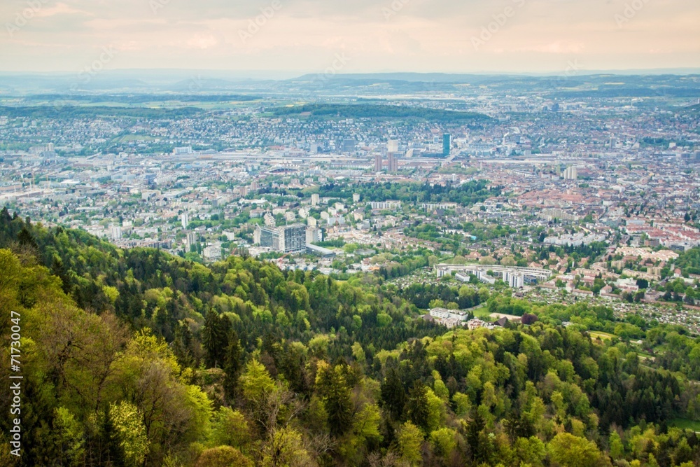Aerial view of Zurich Aerial view of Zurich