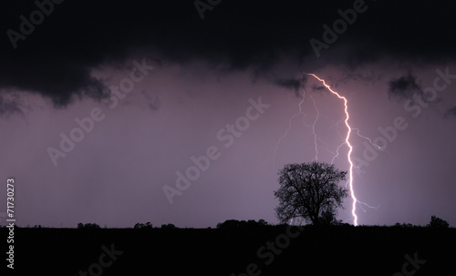 Lightning bolt and storm