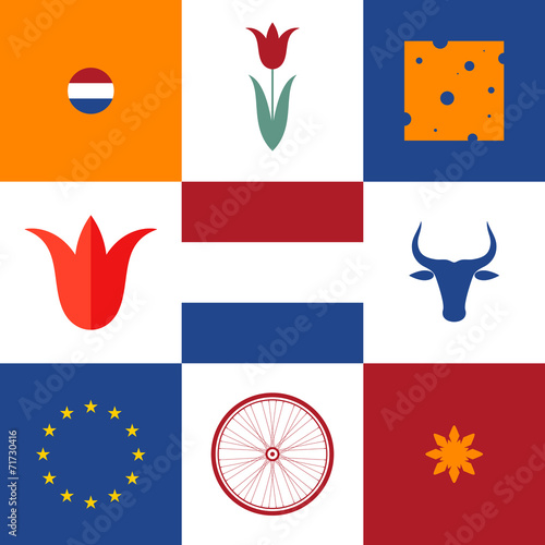 Netherlands. Icon set