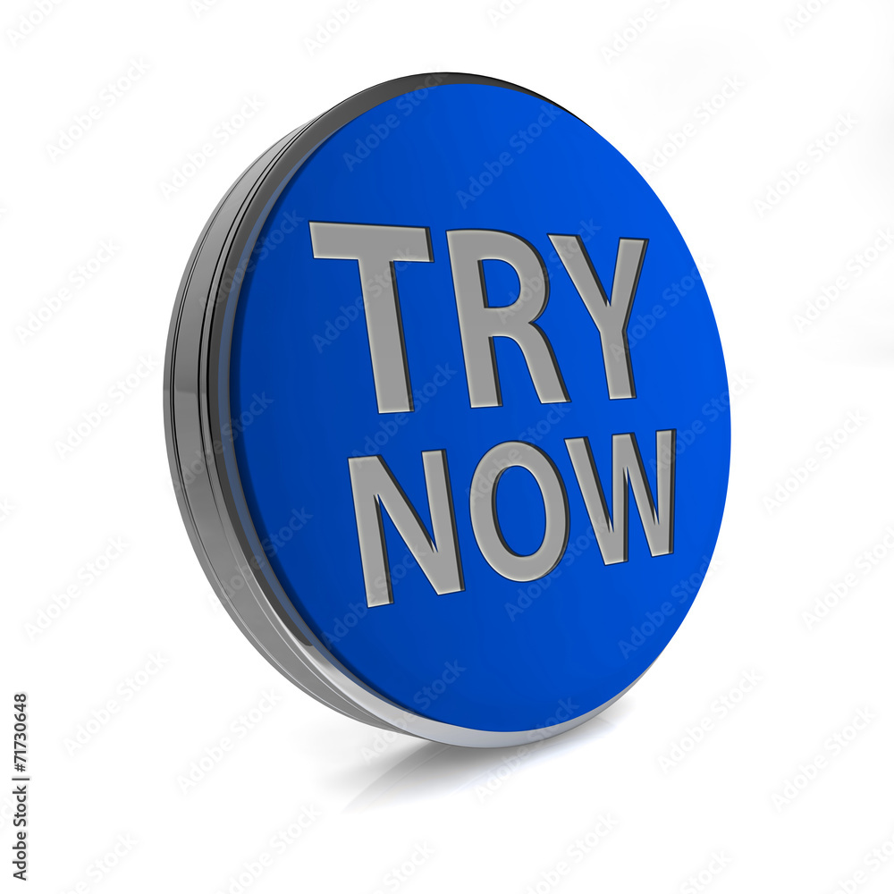 Try now circular icon on white background Try now circular icon on white background