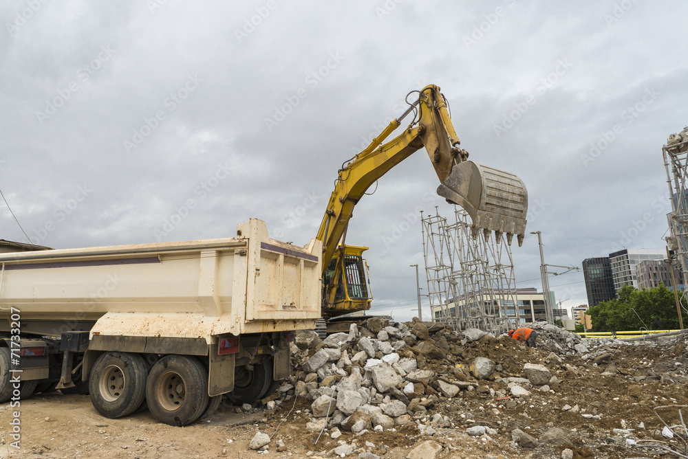 Obraz premium excavator in action